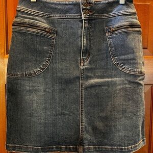 Prana Blue Denim Skirt